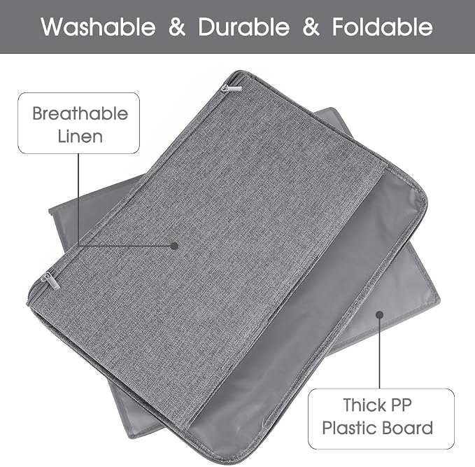 ANMINY 2PCS Storage Bins with Zipper Lids 13 Qt Lidded Fabric Storage Boxes - Image 4