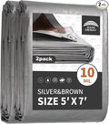 Tarps Heavy Duty Waterproof 5x7 Feet, 10Mil Multipurpose Small Tarp Cover by RAINDEWAY