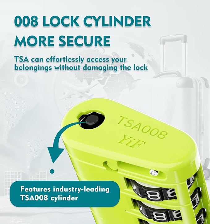 ANVIL TSA Approved Luggage Locks – High Security TSA008 Combination Travel Locks - Image 2