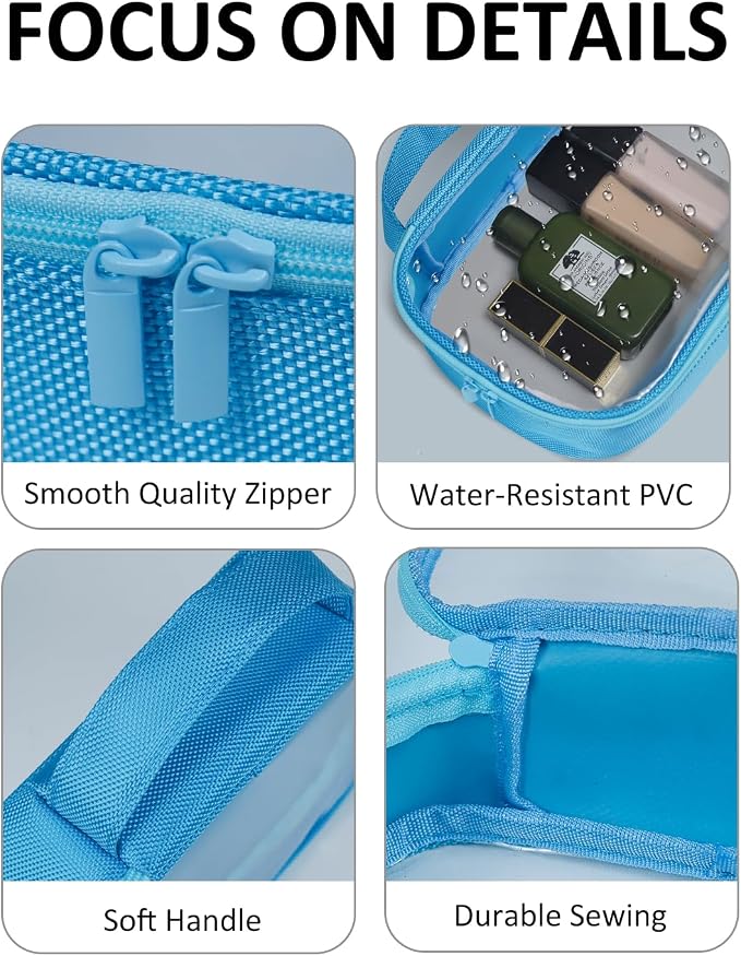 Moyad TSA Approved Clear Toiletry Bag, 2 Pack Quart Size 3-1-1 Liquids Pouch - Image 3