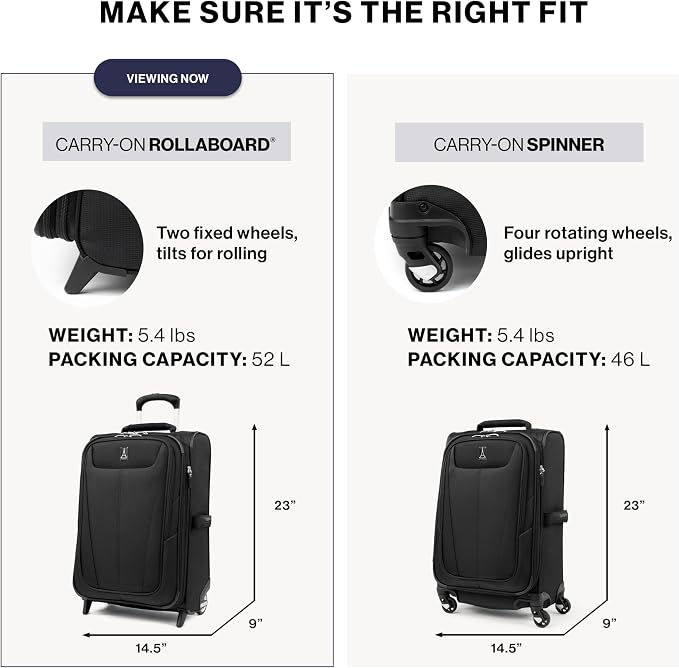Travelpro Maxlite 5 Softside Expandable Upright 2 Wheel Carry on Luggage - Image 7