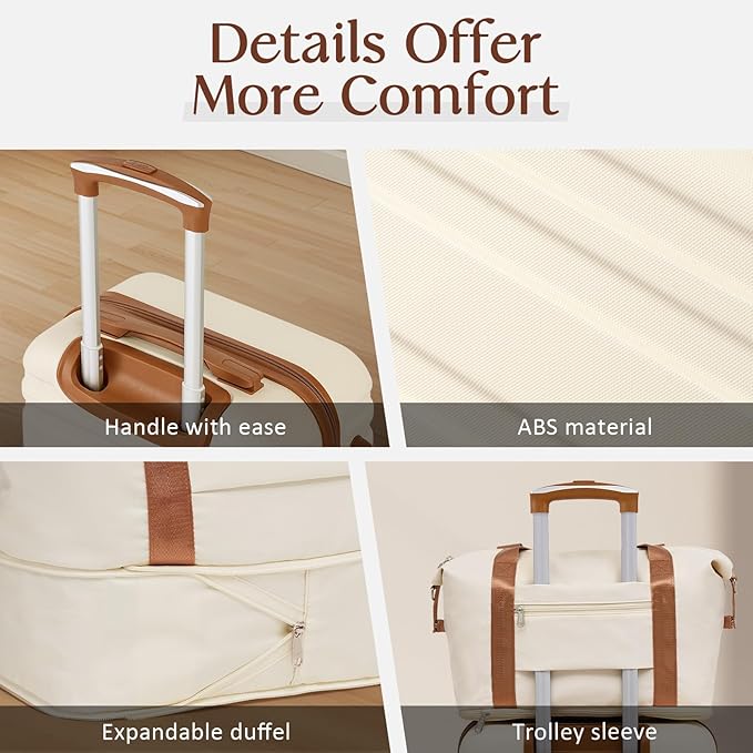 COOLIFE Luggage Carry On Luggage Suitcase Softside Wheeled Luggage Lightweight - Image 5