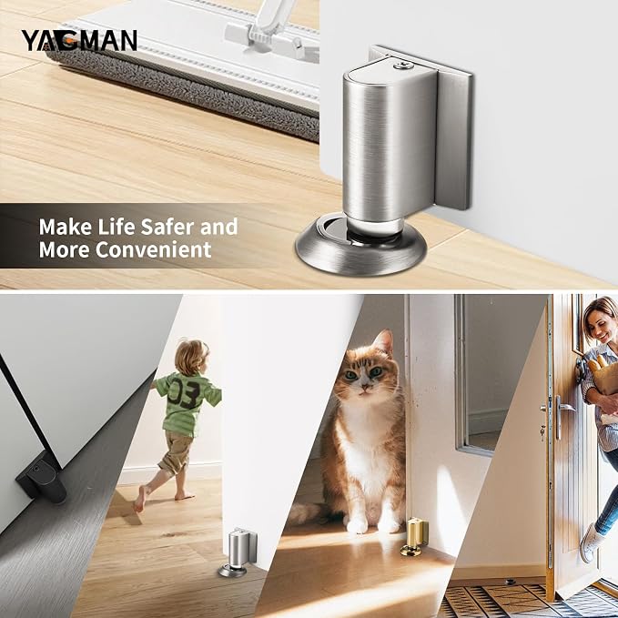 1 Pack Magnetic Door Stoppers Retractable Bottom of Door Holder No Drilling - Image 6