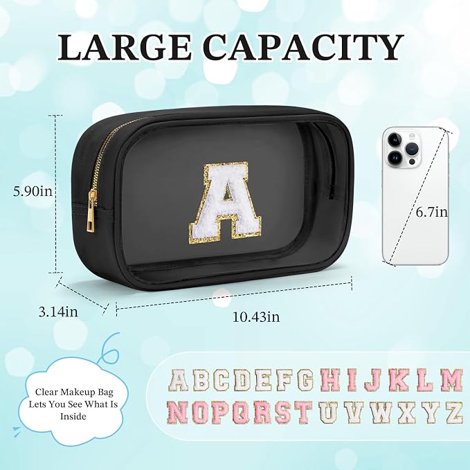 YOOLIFE Initial Travel Makeup Bag Pouch - Image 4