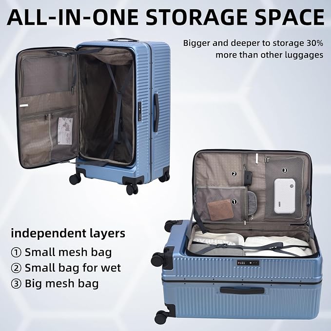 29 Inch Aluminum Checked Luggage - Image 3