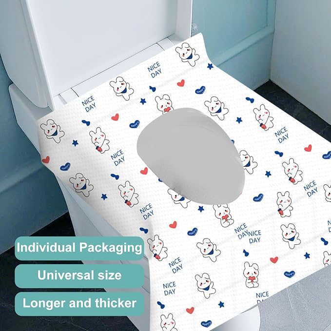 100 Pack Toilet Seat Covers Disposable, Portable Toilet Seat Cover - Image 4