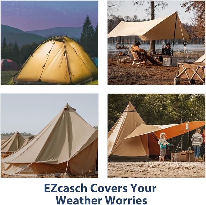 16’x20’ Canvas Tarps Heavy Duty Waterproof Tarpaulins - Image 6