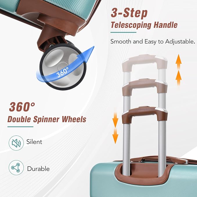 Merax Luggage Set 2 Piece Suitcase Set - Image 4