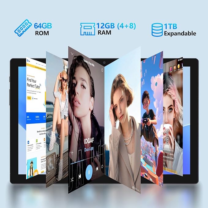 Tablet, Android 14 Tablet with 12GB RAM 128GB ROM, Octa-Core Processor Tablets - Image 4