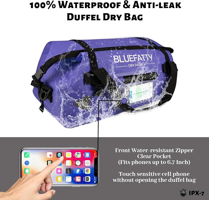 Waterproof Motorcycle Duffel Bag Roll Top Dry Duffel Bag - Image 2