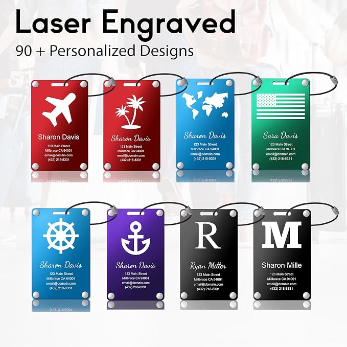 Personalized Luggage Tags: Custom Metal Luggage Tags - Image 5
