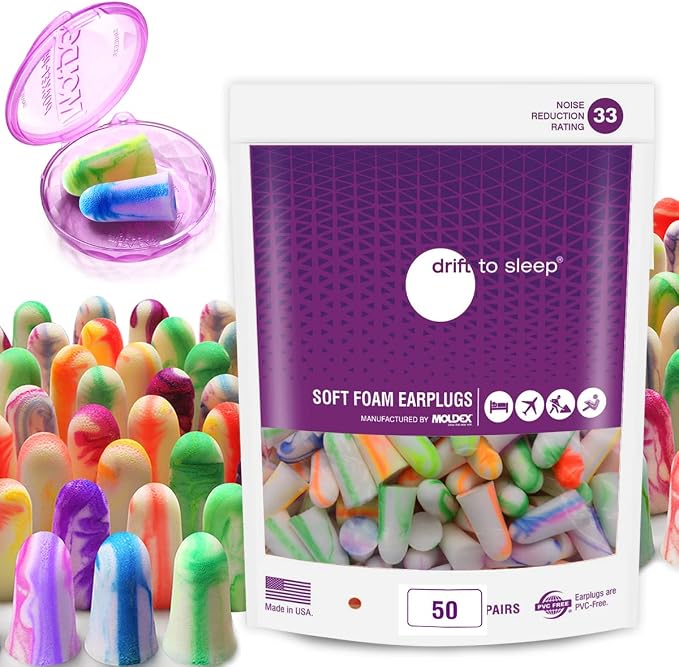 MOLDEX Sparkplugs Soft Foam Earplugs 50 Pairs Ear Plugs by DRIFTTOSLEEP