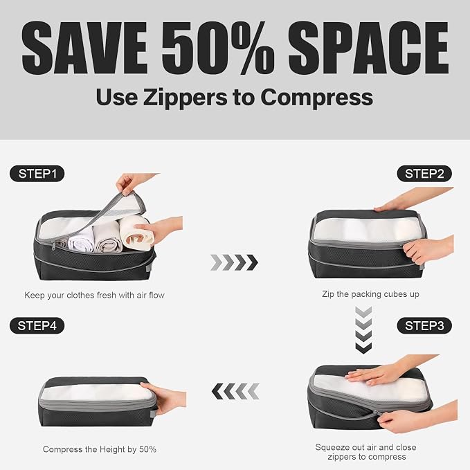 9 Set Compression Packing Cubes - Image 2