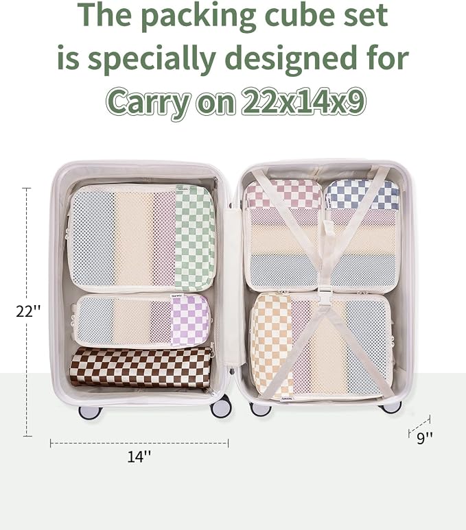 Narwey 6 Set Compression Packing Cubes - Image 2