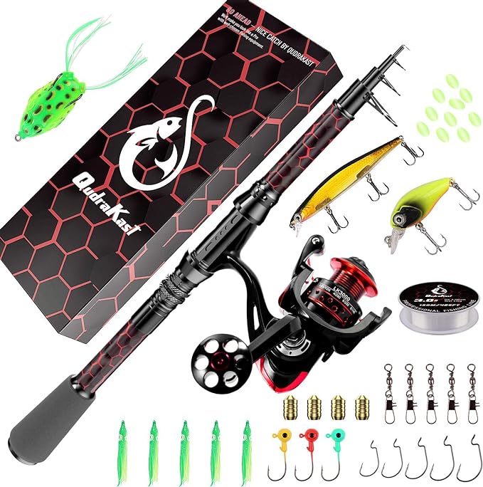 Fishing Rod and Reel Combos, Unique Design by QudraKast