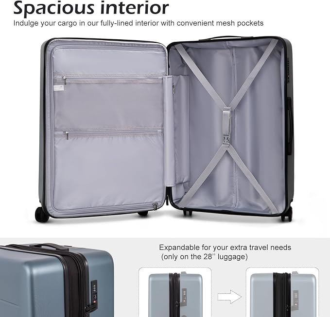 Coolife Carry-On Luggage, 20-inch Lightweight Hardshell, Airline-Certified - Image 5
