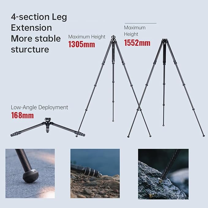 Falcam TreeRoot 61" F38 Pro Quick Lock Travel Tripod, - Image 3
