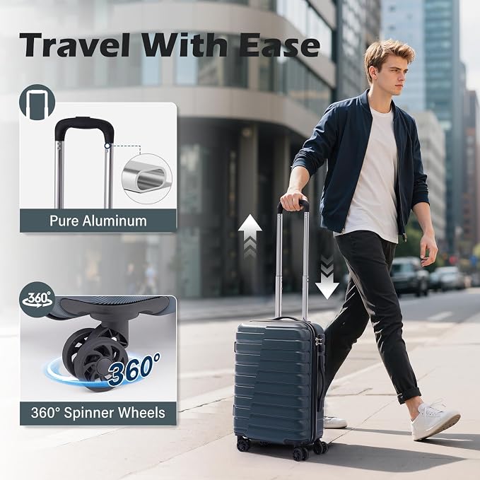 Coolife Carry On Luggage Airline Approved - Image 4