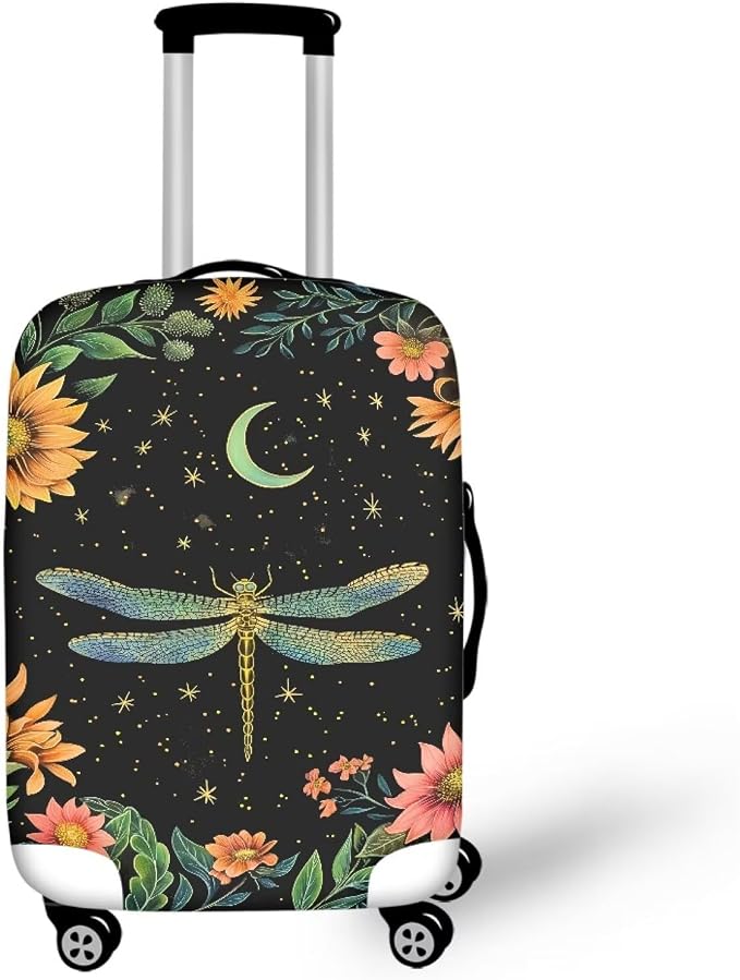 Dragonfly Luggage Cover for Womenn Girl Anti-Scratch Suitcase Covers Fit 18-21 by Dremagia