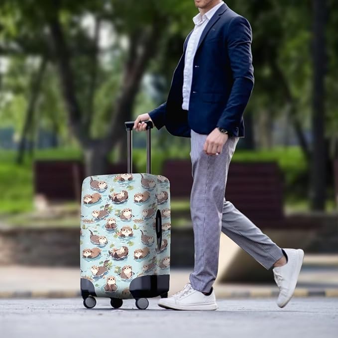 Otter Print Suitcase Cover Fit 18-21 Inch Travel Luggage Covers - Image 3