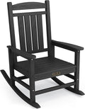 SERWALL Outdoor Rocking Chair, HDPE Patio Rocking Chair All-Weather Porch Rocker by SERWALL