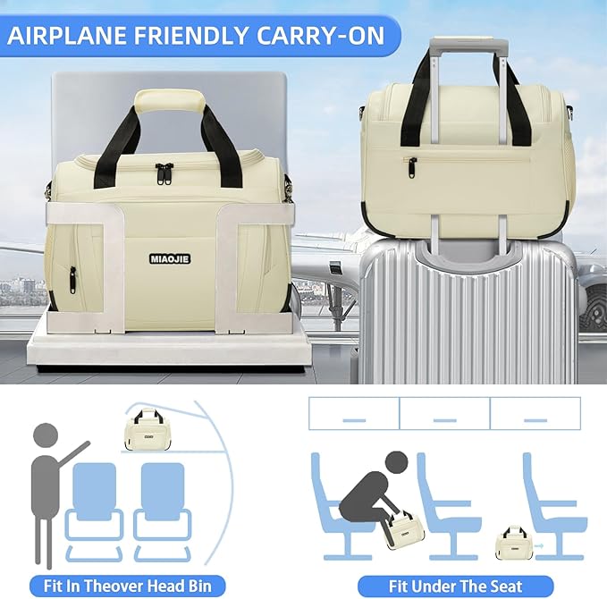 Underseat Carry On Luggage Lightweight Travel Tote Weekender Bag Overnight - Image 5