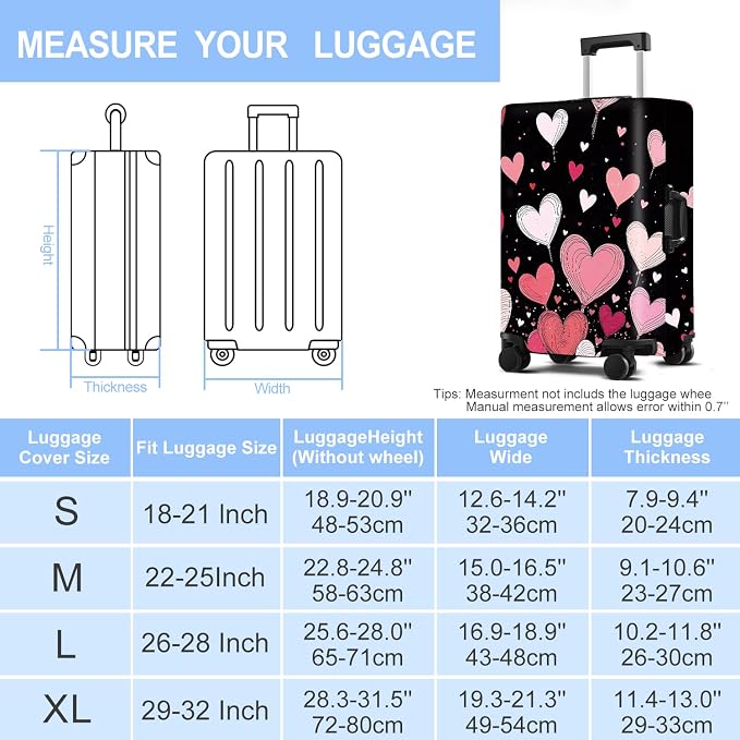 Luggage Cover Washable Suitcase Protector Anti-Scratch, Stretchable Fit - Image 6