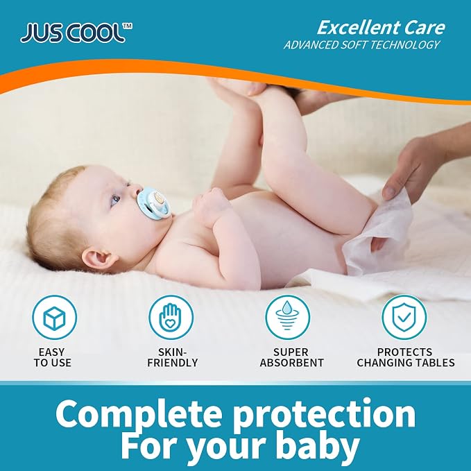 JUS COOL Incontinence Bed Pads 30”x 36” Disposable Baby Changing Pads, - Image 4