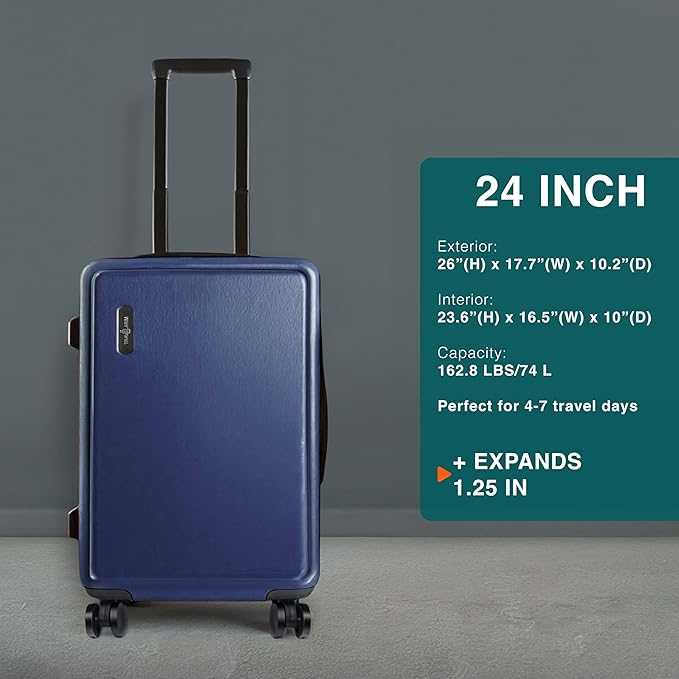 Luggage Sets 3 Piece, 22 Inch Carry on Luggage and 24 Inch Suitcases - Image 3