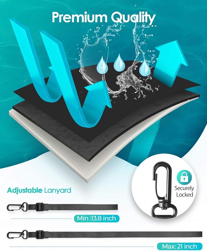 Hiearcool Waterproof Phone Pouch, Waterproof Beach Bag Compatible - Image 3