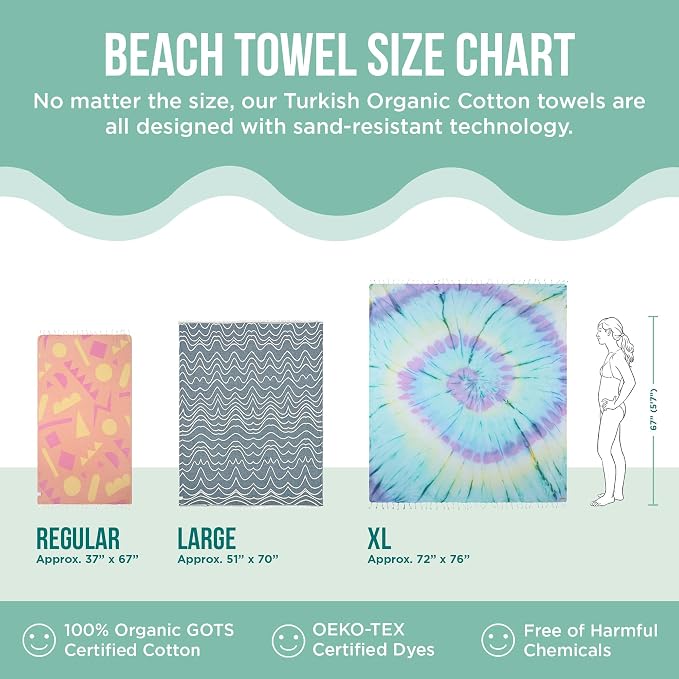 Sand Cloud Extra Large Turkish Beach Towel - Image 5