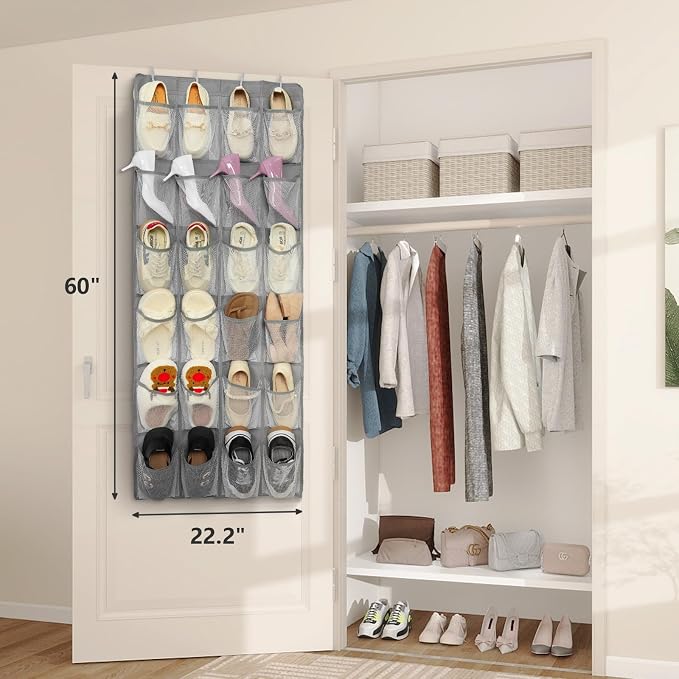 FENTEC 2 Pack Over the Door Shoe Organizer Hanging Shoe Organizer - Image 4