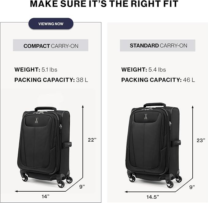 Travelpro Maxlite 5 Softside Expandable Carry on Luggage - Image 7