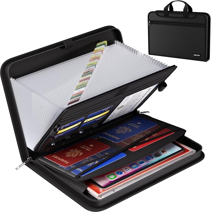 ENGPOW Accordion File Organizer, Fireproof Expanding File Folder by ENGPOW