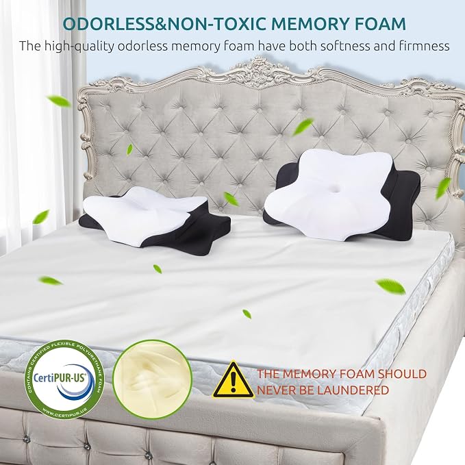 DONAMA Cervical Pillow for Neck and Shoulder, Contour Memory Foam Pillow - Image 7