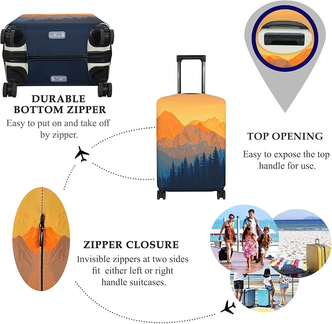 Explore Land Travel Luggage Cover Suitcase Protector Fits 31-32 Inch Case - Image 3