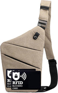 Anti Theft Crossbody Bags for Women Men, Slim Sling Purse by Ibalulu