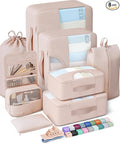 Veken 8 Set Packing Cubes for Travel, Beach Vacation Essentials Accessories for by Veken