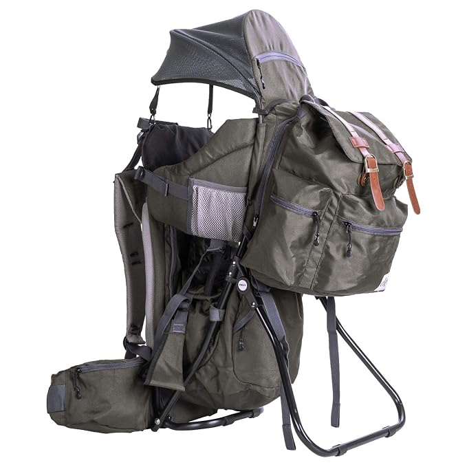 ClevrPlus Urban Explorer Child Carrier Hiking Baby Backpack, Olive Green by ClevrPlus