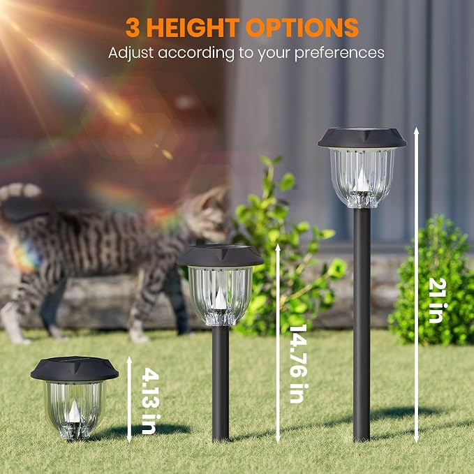 AOSEA 4 Pack Solar Pathway Lights Outdoor Waterproof - Image 3