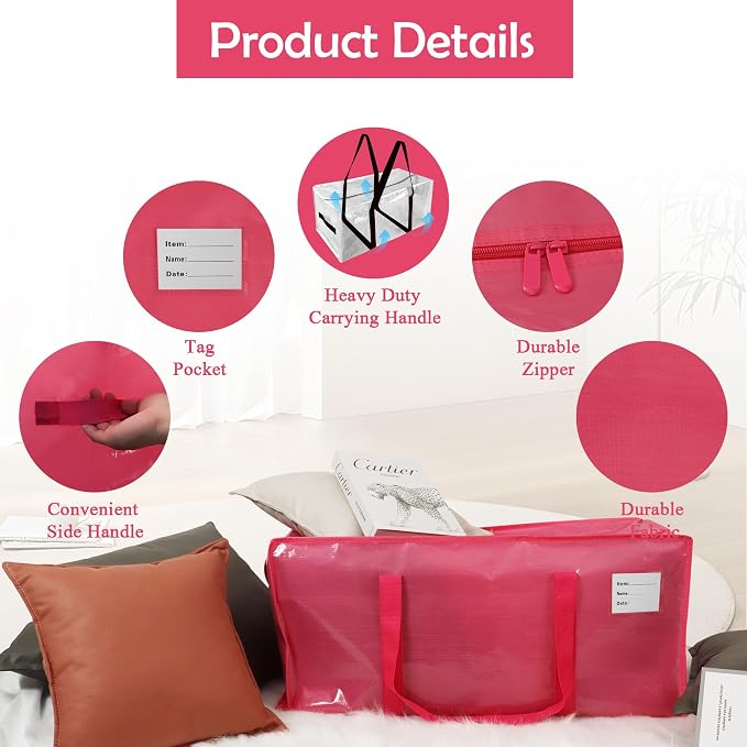 6 Pack Heavy Duty Extra Large Moving Bags - Image 3