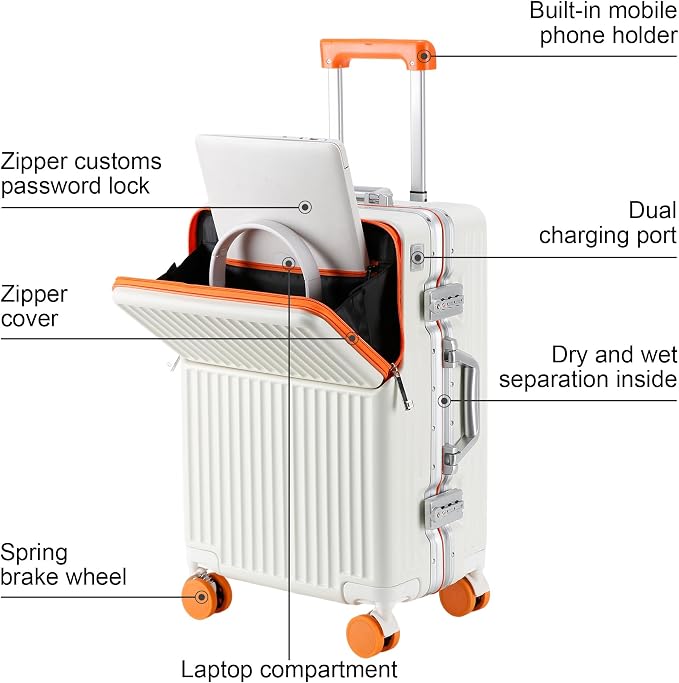 Hard Shell Luggage 26 Inch Travel Luggage, Carry-On Luggage Spinner TSA - Image 3
