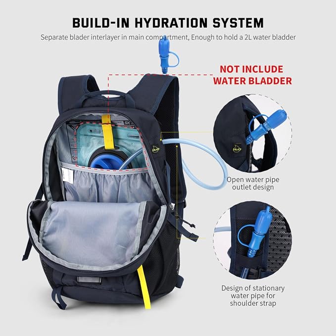 SKYSPER Small Hiking Backpack, 20L Lightweight Travel Backpacks Hiking Daypack - Image 7