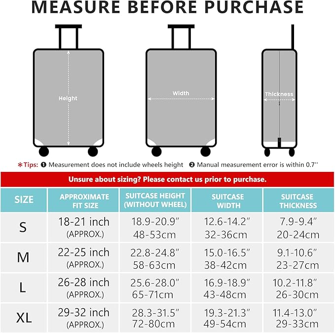 Travelkin Luggage Covers With Tag - Image 5