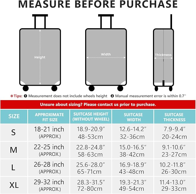 TRAVELKIN more than travel Luggage Cover Washable Suitcase Protector - Image 5