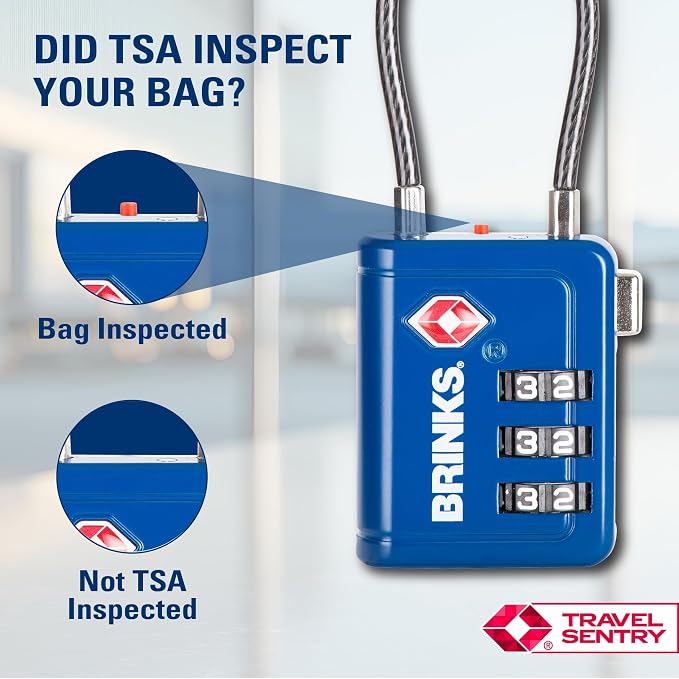 Brinks TSA Accepted Indicator Luggage Lock, New More Secure TSA008 Key - Image 2