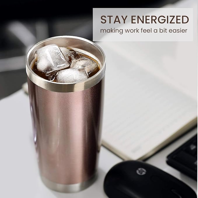 MEWAY 20oz Tumbler Cup Double Wall Vacuum Insulated Travel Mug Bulk, Stainless - Image 4
