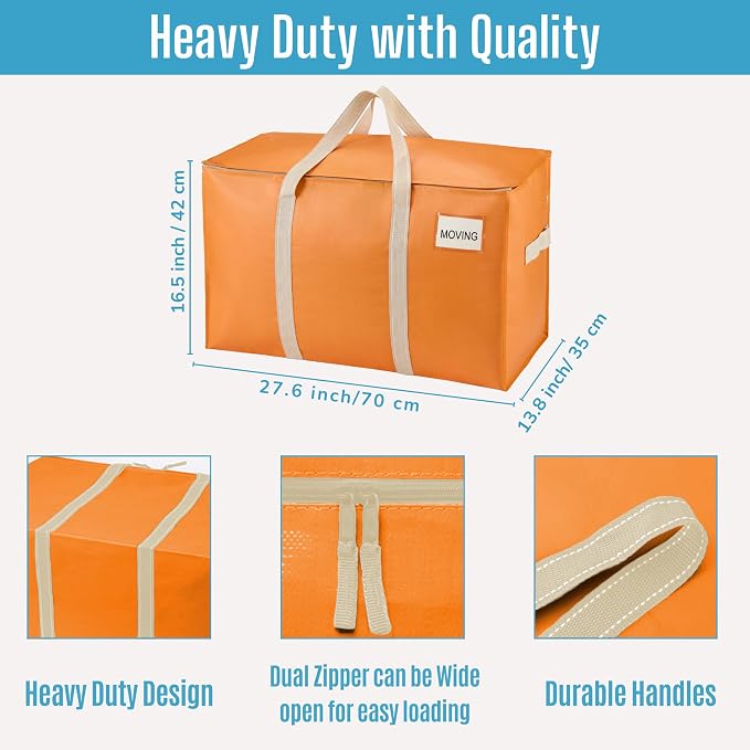 VENO 8 Pack Moving Bags, Heavy Duty, Moving Boxes Alternative, Packing Storage - Image 2