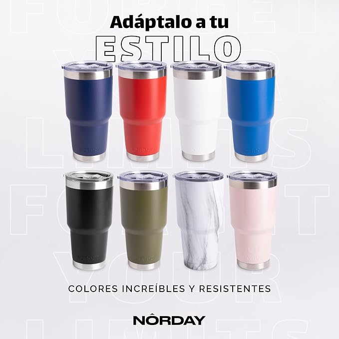 NORDAY | Tumbler with Lid - 30oz - White Marble Insulated Tumbler - Stainless - Image 6