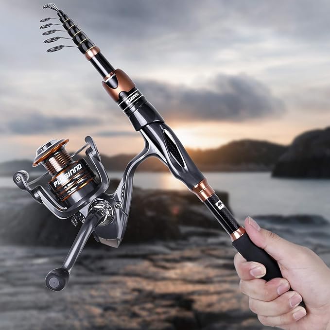 PLUSINNO Fishing Rod and Reel Combos, Bronze Warrior Toray 24-Ton Carbon Matrix - Image 6